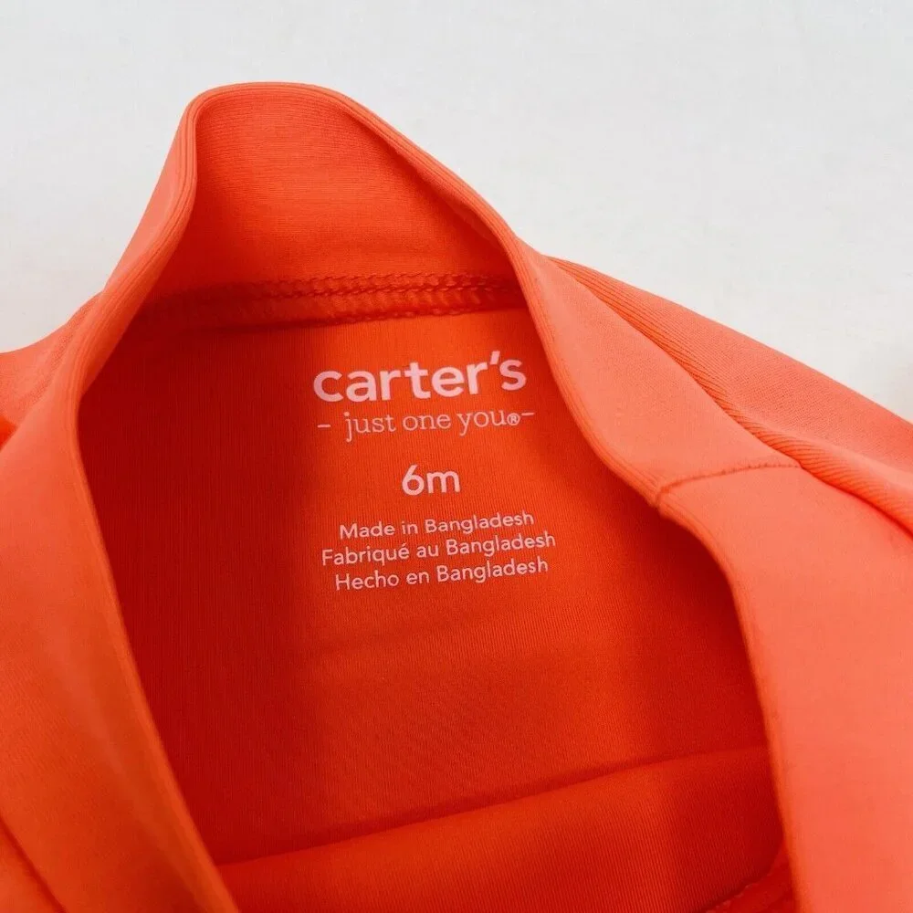 Carters Just One You Baby Boys Size 6 Months Long Sleeve Swim Rash Guard Top 831